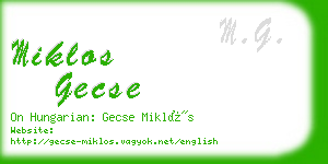 miklos gecse business card